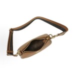 PRADA Metal engraved logo detachable and adjustable woven strap shoulder strap crossbody single-shoulder bag, regular women\'s style, brown